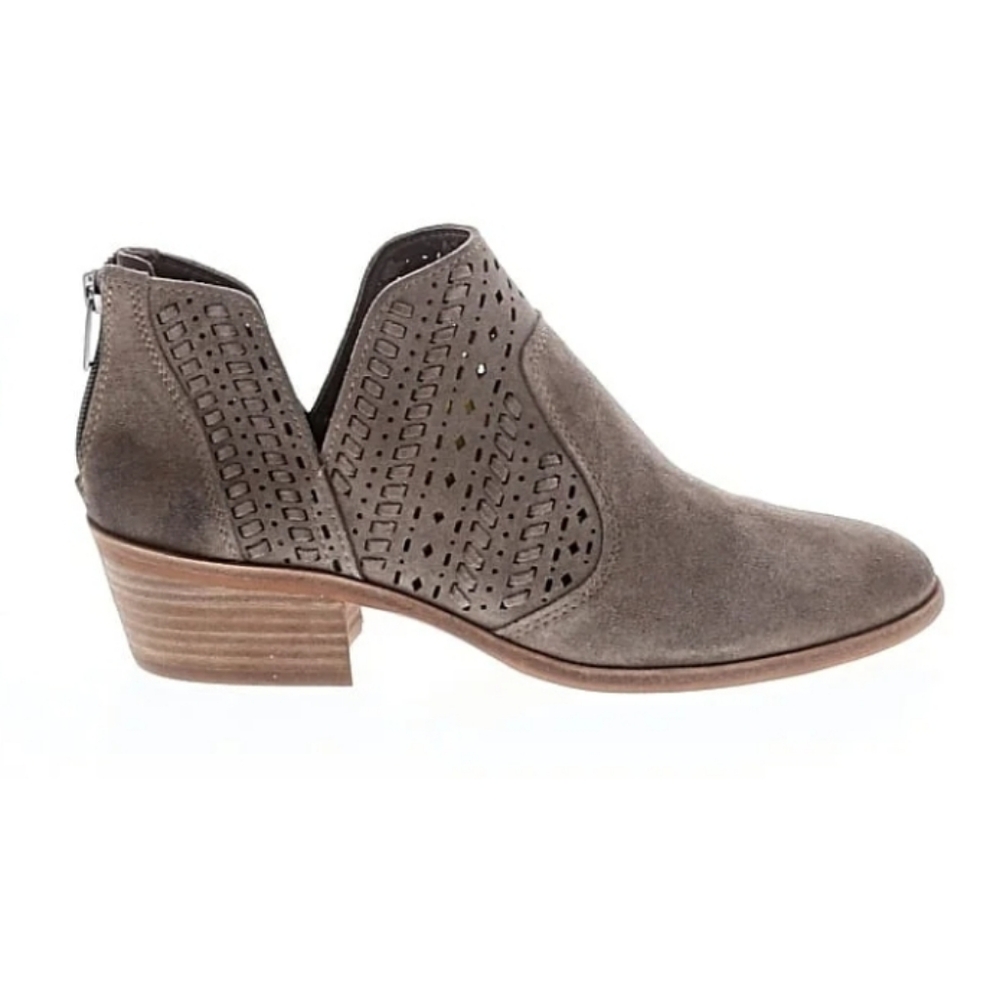 Vince Camuto Prasata Suede Leather Bootie Gray Size 8 - Picture 9 of 10